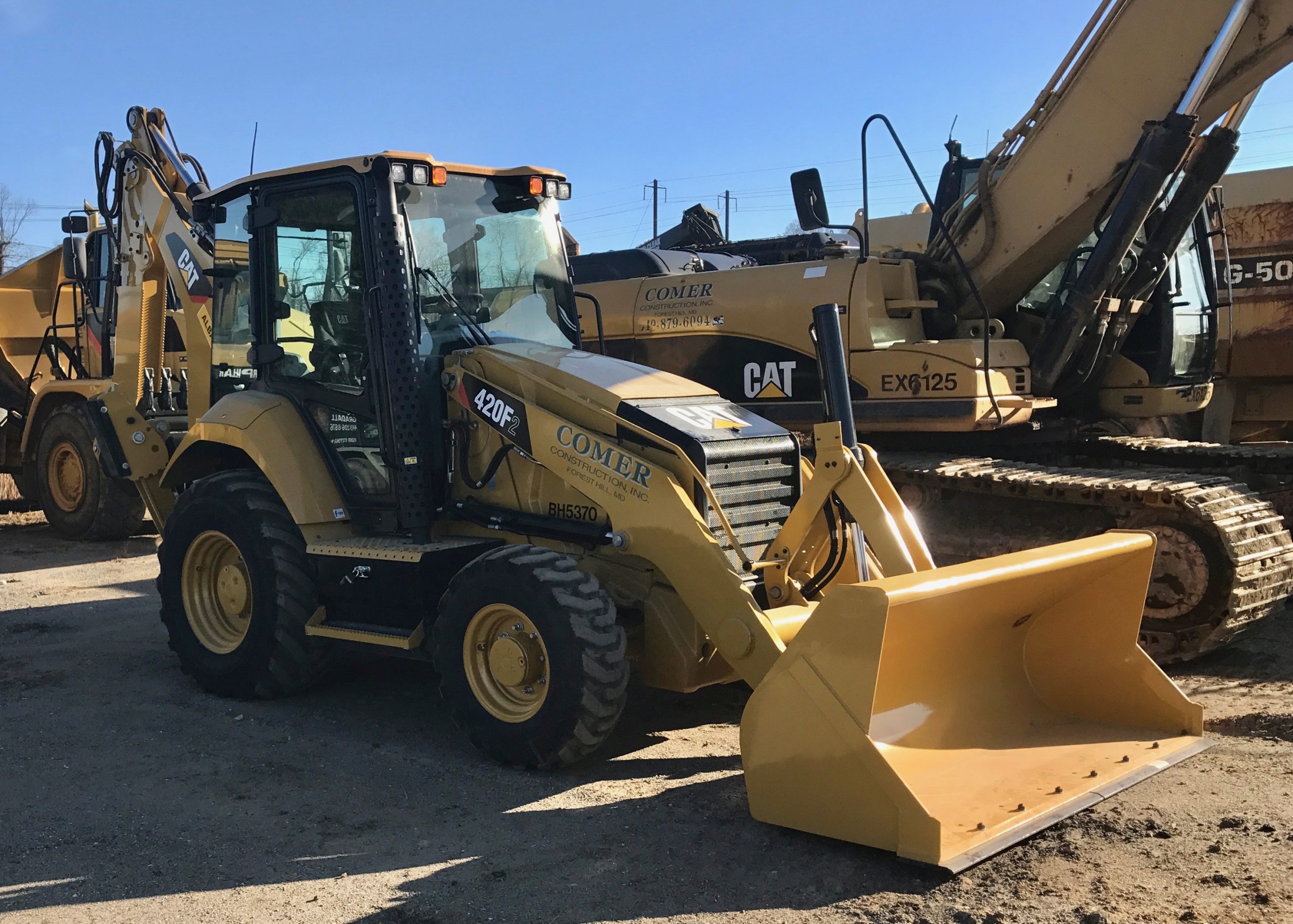 CAT 420F Rubber Tire Backhoe Comer Construction