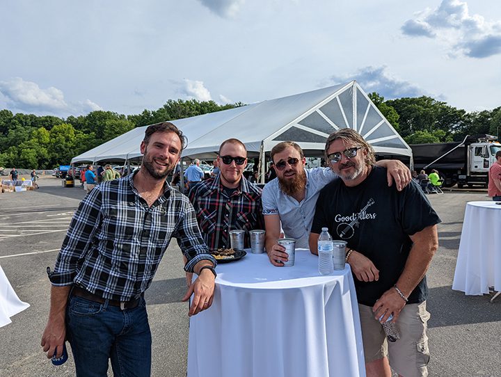 The band taking a break at the Comer Construction’s 40th Anniversary Celebration