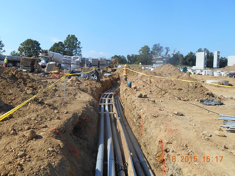 underground utility installation