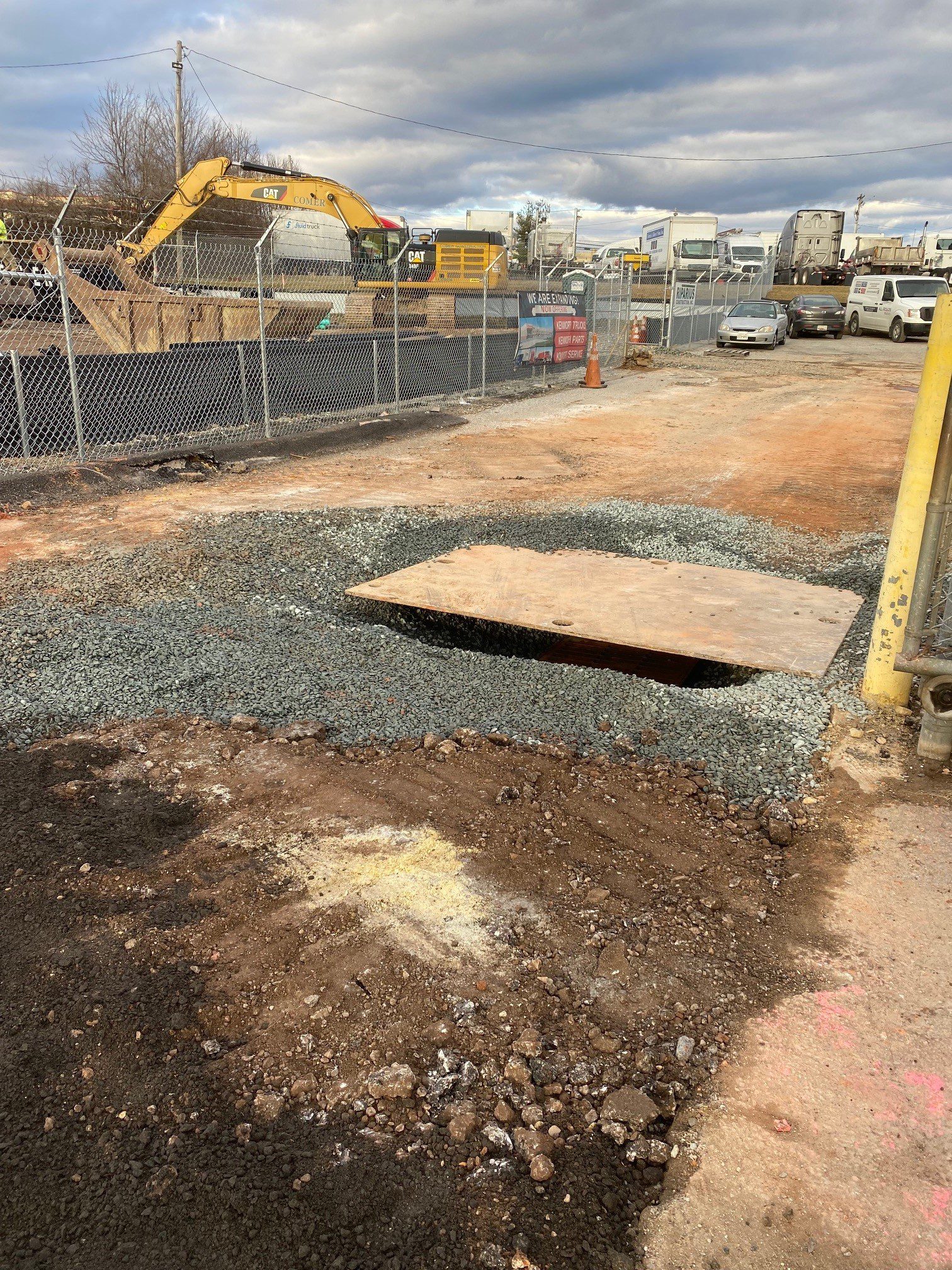 Construction at the Baltimore location for Kenworth trucks expansion