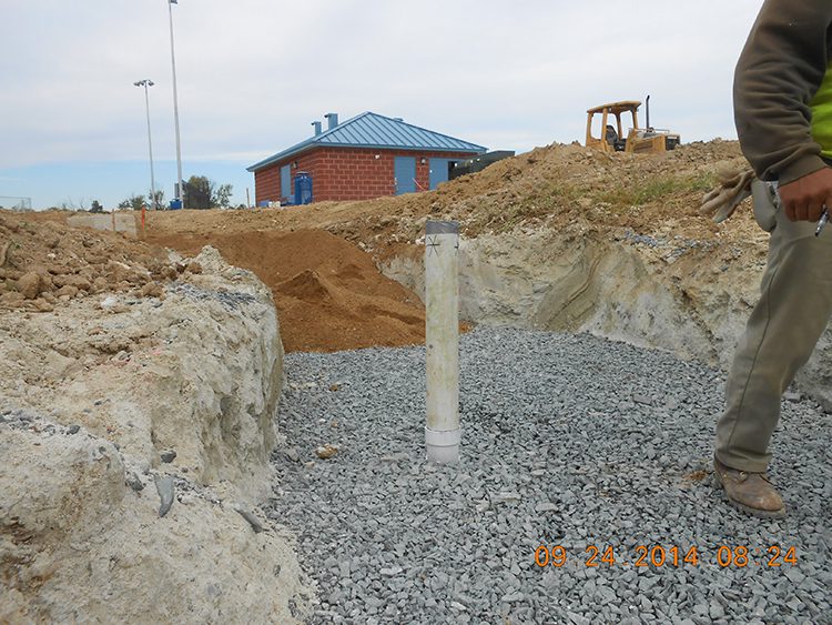 construction of stormwater management system and utility installation at a park in Baltimore County