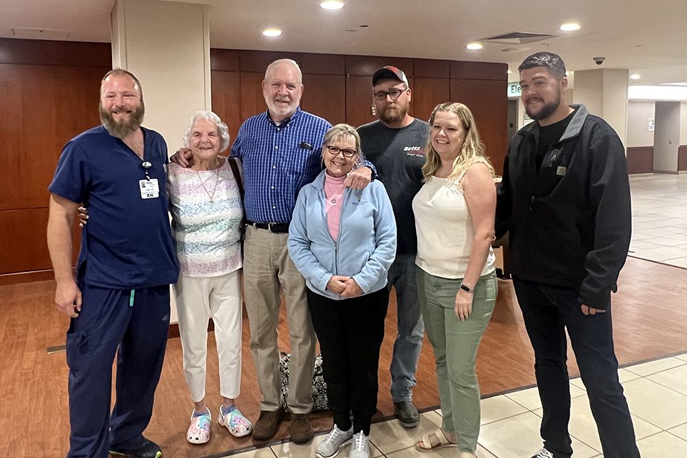 Mike Dykes Family with GBMC Nurse