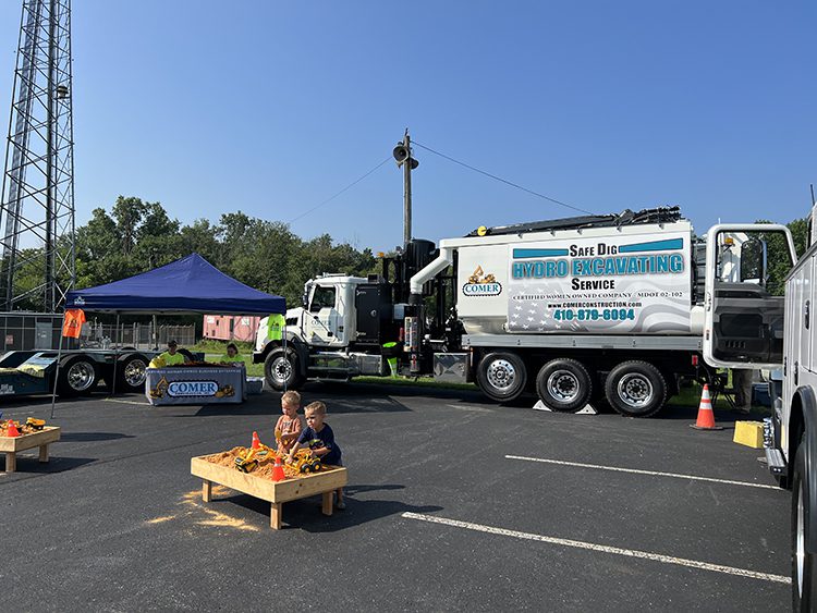 Comer Construction at 2023 Rising Sun Touch a Truck Event