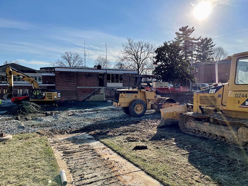 Comer Construction equipment on the jobsite in Maryland