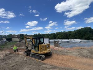 Site preparation at a skate park in Maryland.