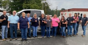 Charles Petr with coworkers