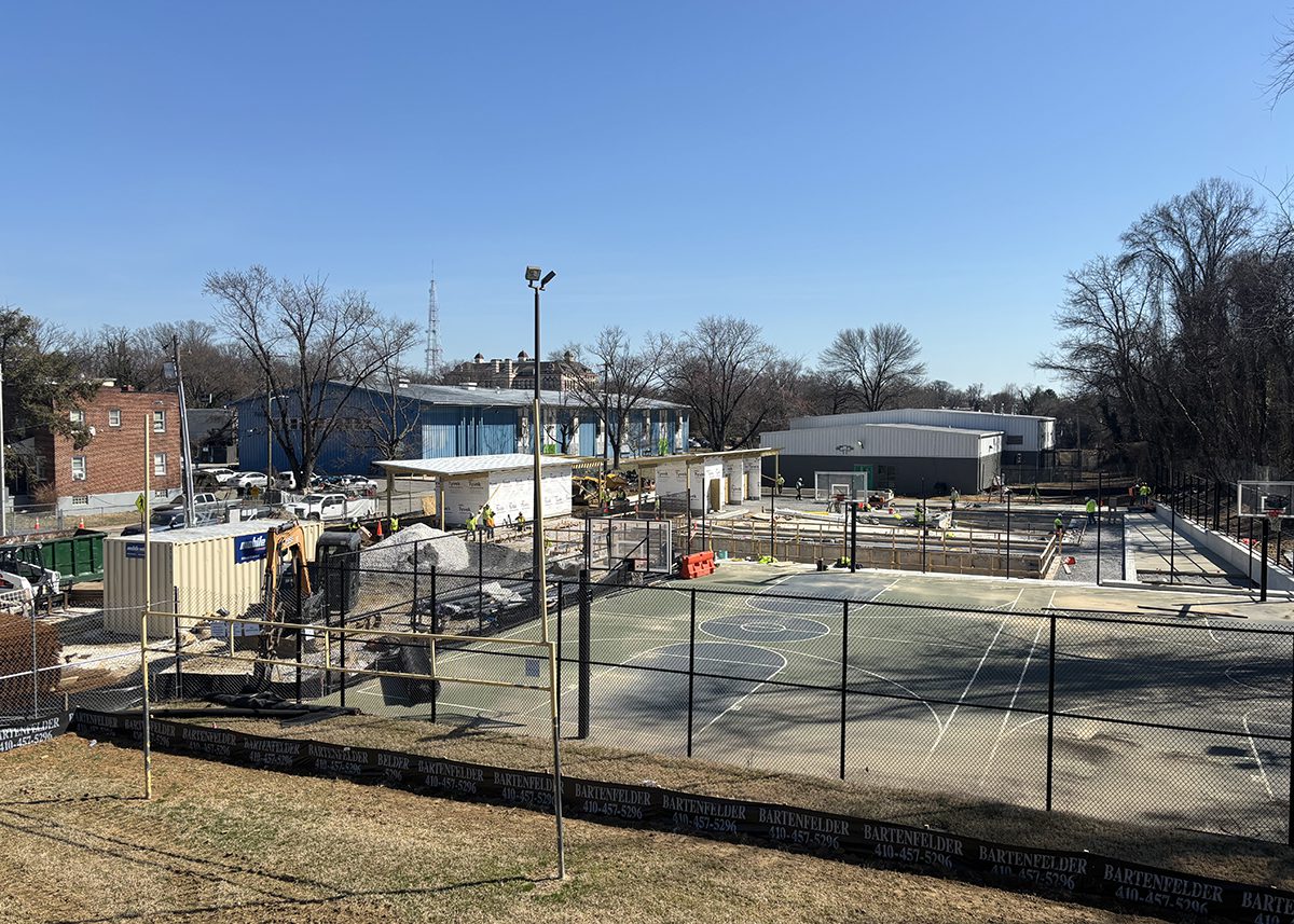 Towanda Recreation Facility during construction in Baltimore City