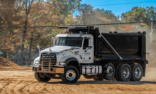 Comer Dump Truck from jobsite