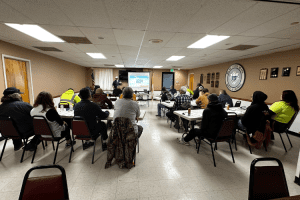 Comer Construction team members sitting through safety day training