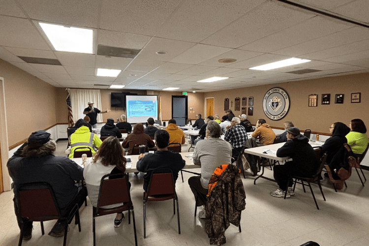 The Comer Construction during a National Safety Council presentation on defensive driving