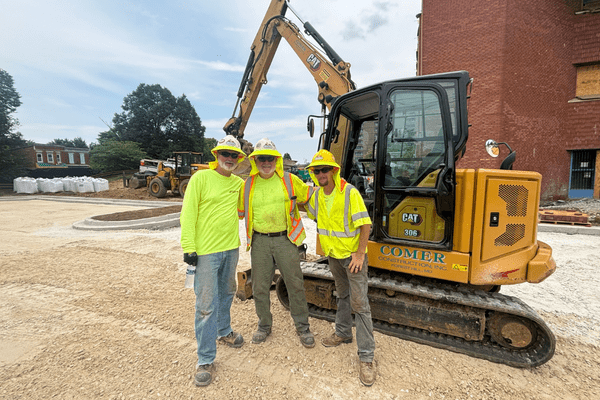 Aerial view of the earthwork