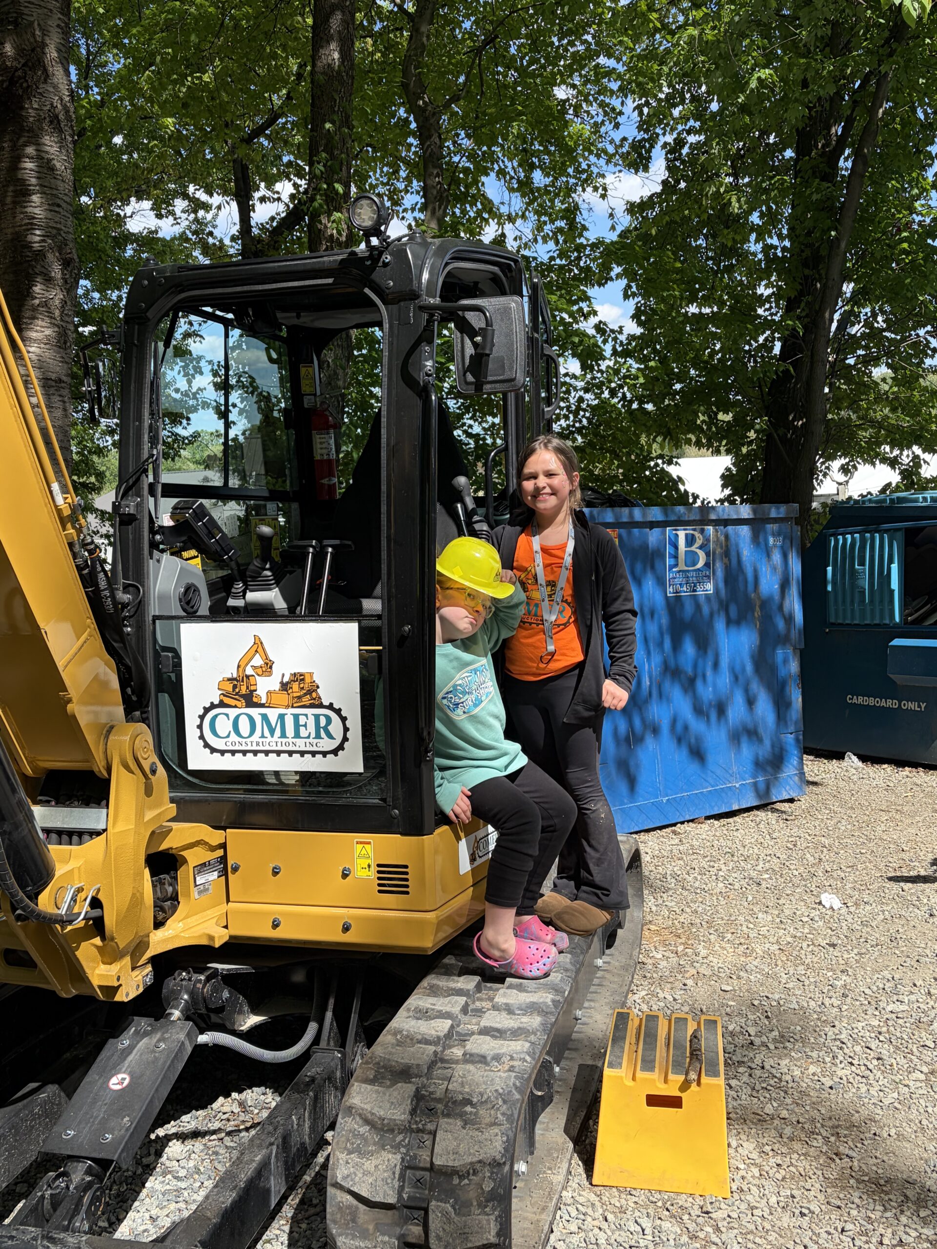Comer Construction set up for the Touch a truck event
