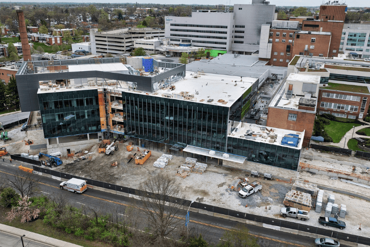site construction at sinai hospital in Baltimore