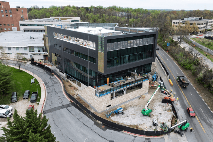site construction at sinai hospital in Baltimore