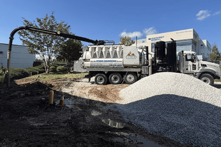 Comer Construction Hydro Excavation project for northwest hospital