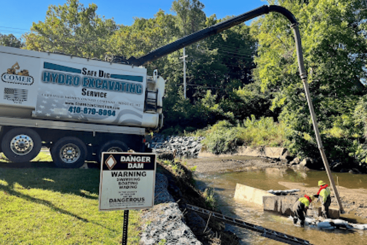 Maryland American Water Hydro Excavation project by Comer Construction